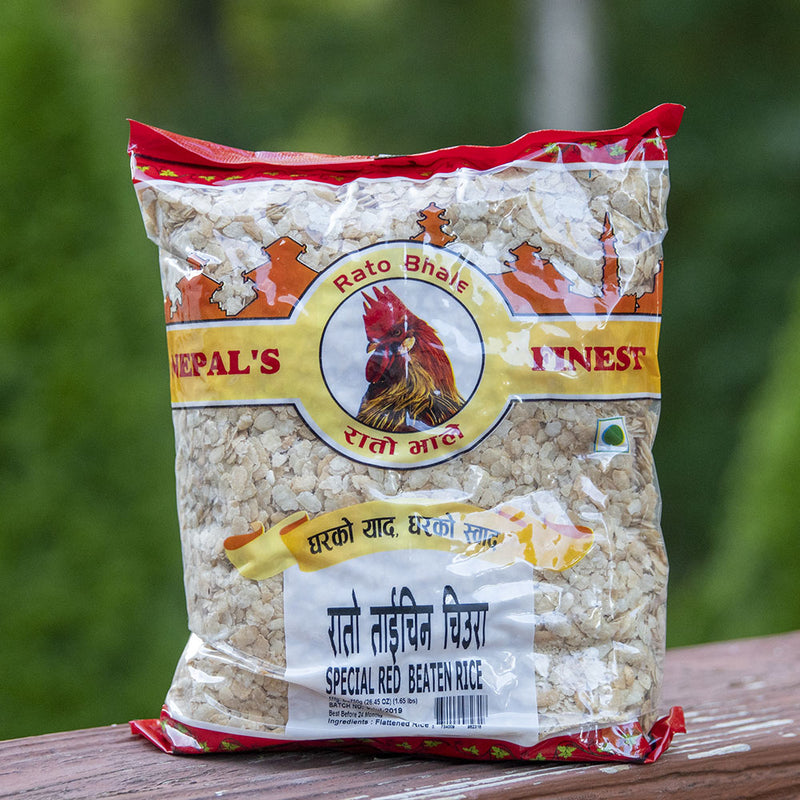 Rato Bhale Nepali Red Taichin Chiura (Beaten Rice)